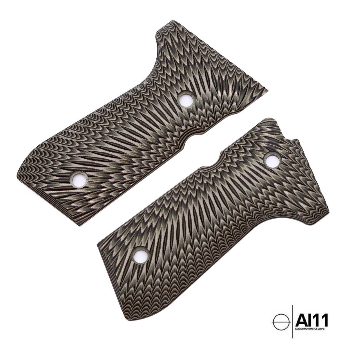 Beretta 92/96 Full Size G10 Grip Set - Green Sunburst Texture for Pistol