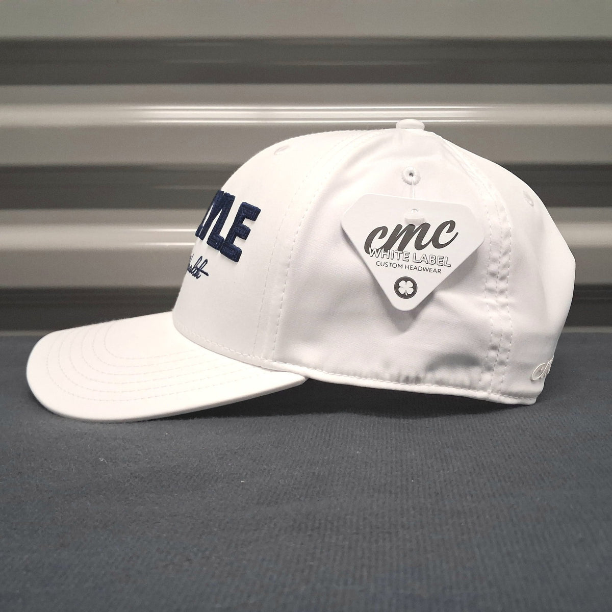 Performance Golf Hat with Embroidery - White Snapback Cap for Men & Women