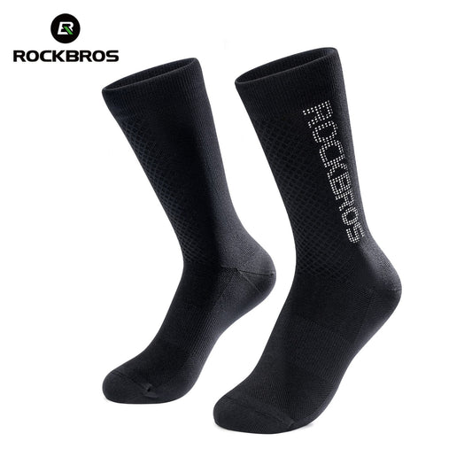 Cycling Socks Crew Length Breathable Reflective Logo 3 Pair