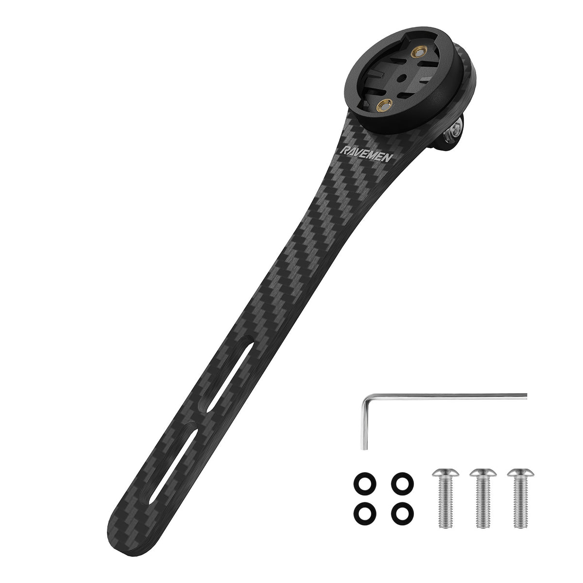 Bike Computer Mount Carbon Fiber Front Handlebar Compatible with Garmin