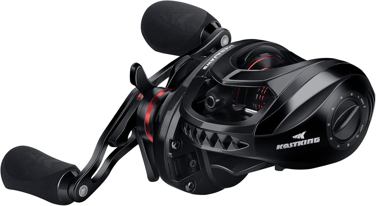 Baitcasting Fishing Reel Lightweight High Speed Max Drag 17.6 lb - Right Hand