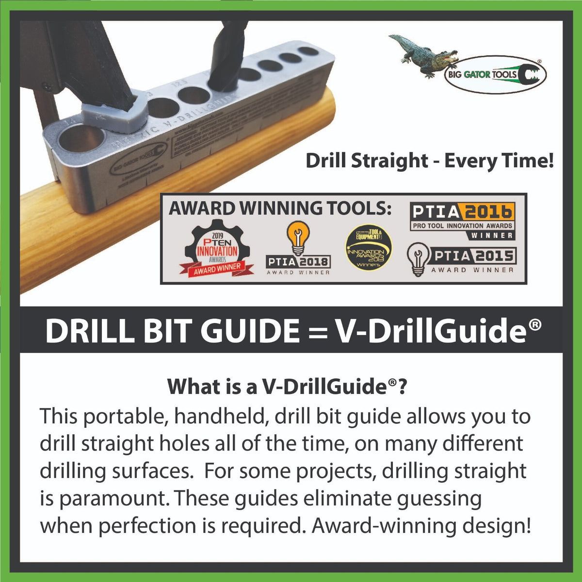 Drill Guide for Precise Gun Part Drilling - Steel V-Guide 1/8-3/8"