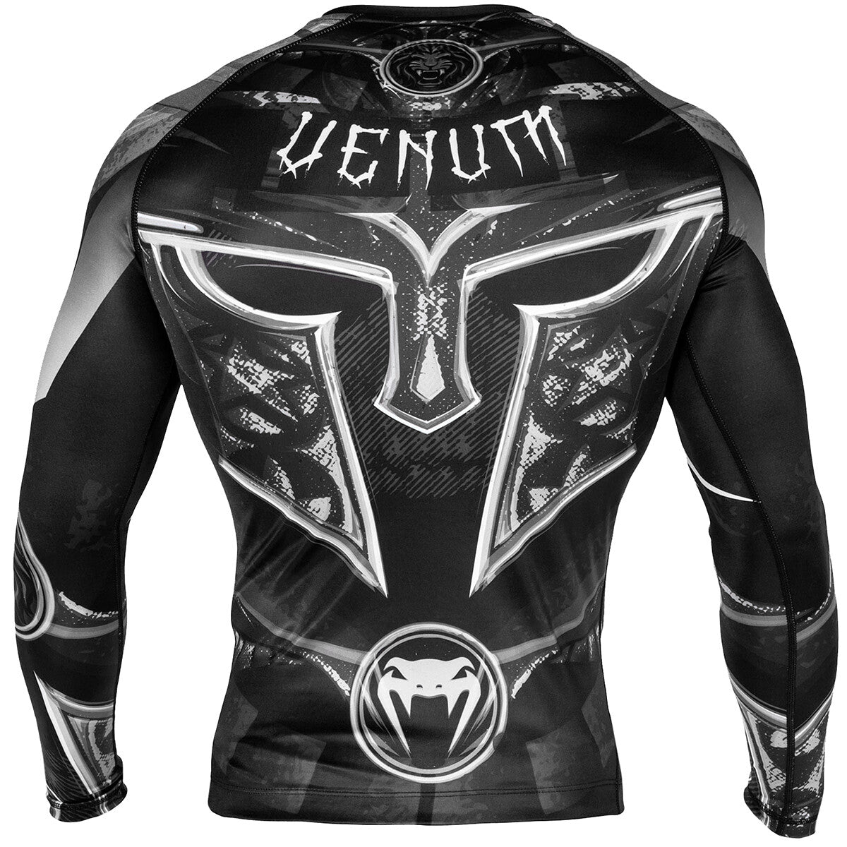 Long Sleeve MMA Rashguard for Combat Sports - Black White