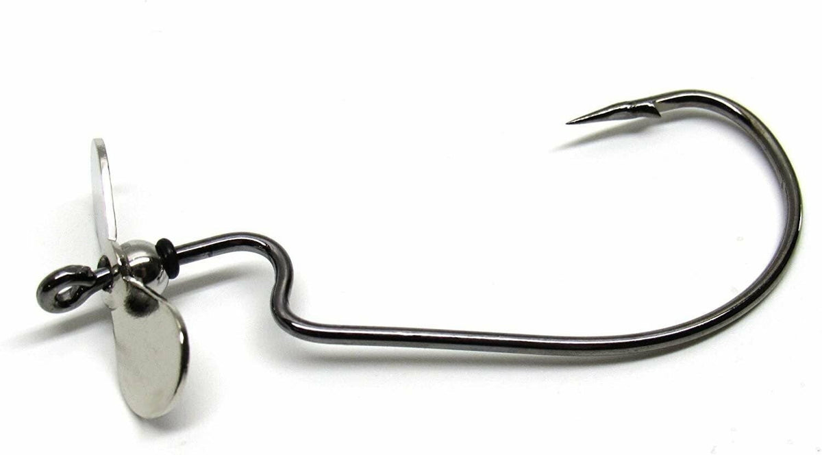 Fishing Hooks with Built-In Propeller for Topwater Toad & Frog Baits - 5 Pack