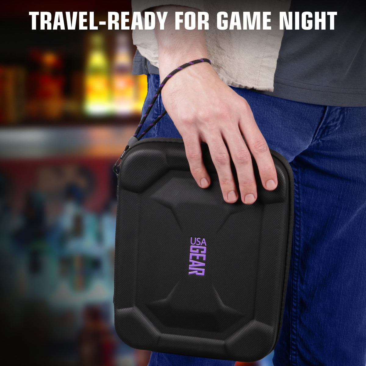 XL Hard Shell Dart Case - Holds 15 Darts & Accessories (Purple) for Steel & Soft Tip
