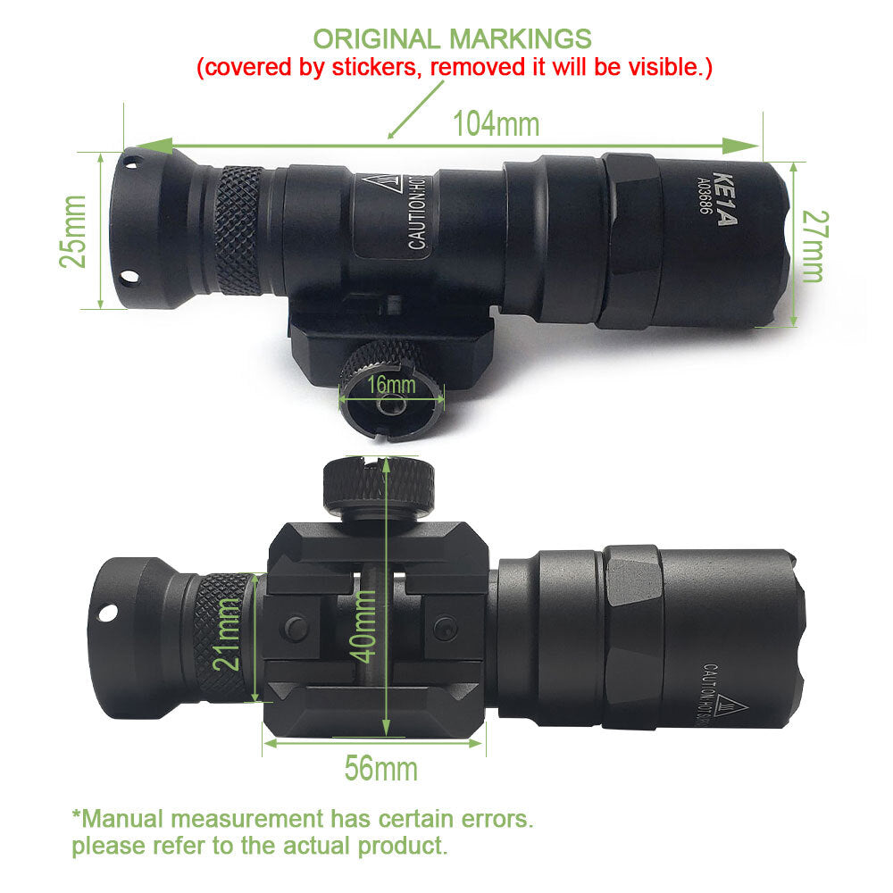 Tactical LED with Pressure Switch & Tail Cap - Black