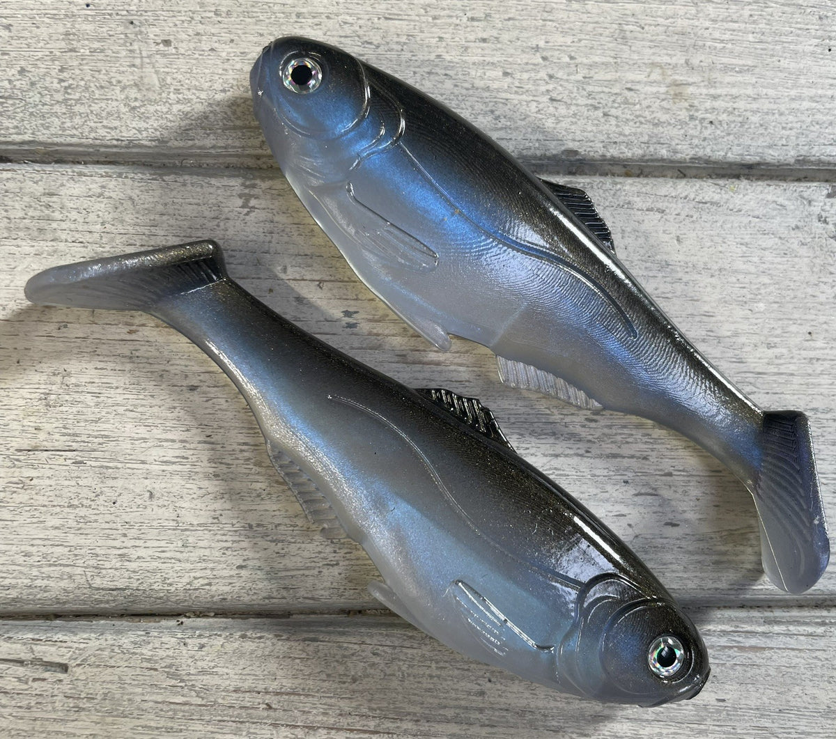 4-Inch Weedless Swimbait Blue Gizzard Shad - Pack of 2 Fishing Lures