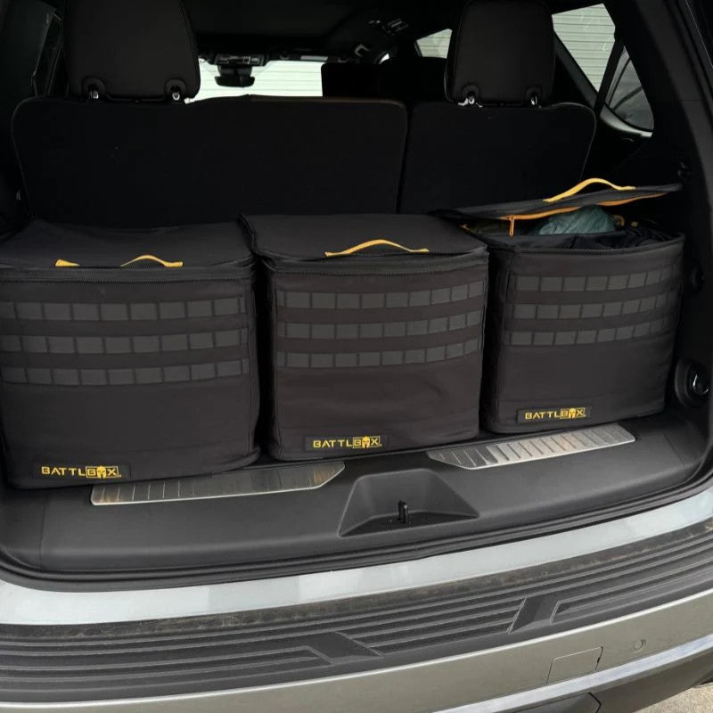 Collapsible Water-Resistant MOLLE Tote Bag for Vehicle Storage