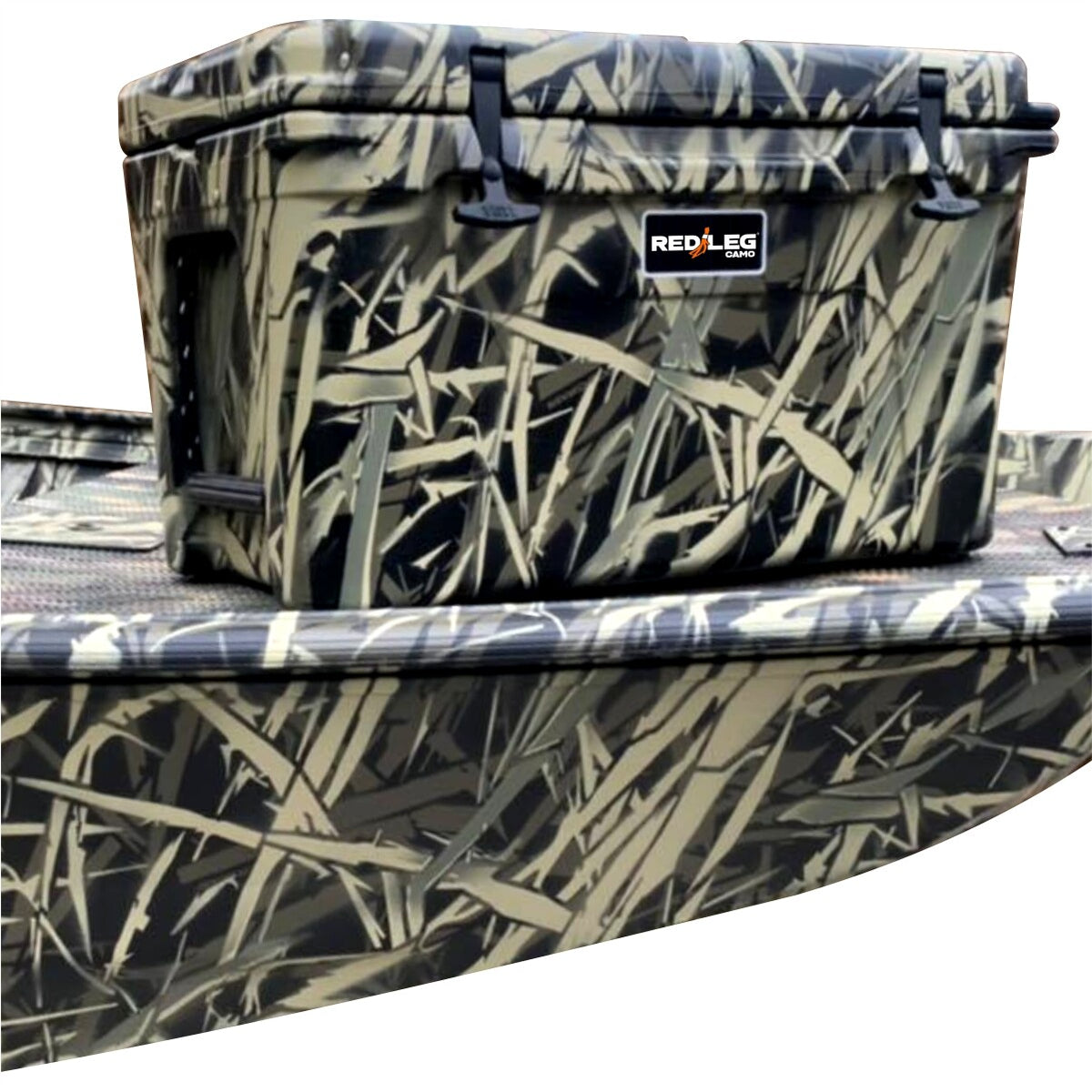 Duck Boat Camo Stencil Kit - Redleg Camo™ Grass Razor 2-Piece Set