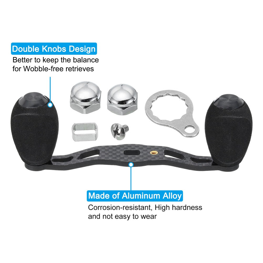 Carbon Fiber Left Right Baitcasting Reel Handle with EVA Knob Replacement