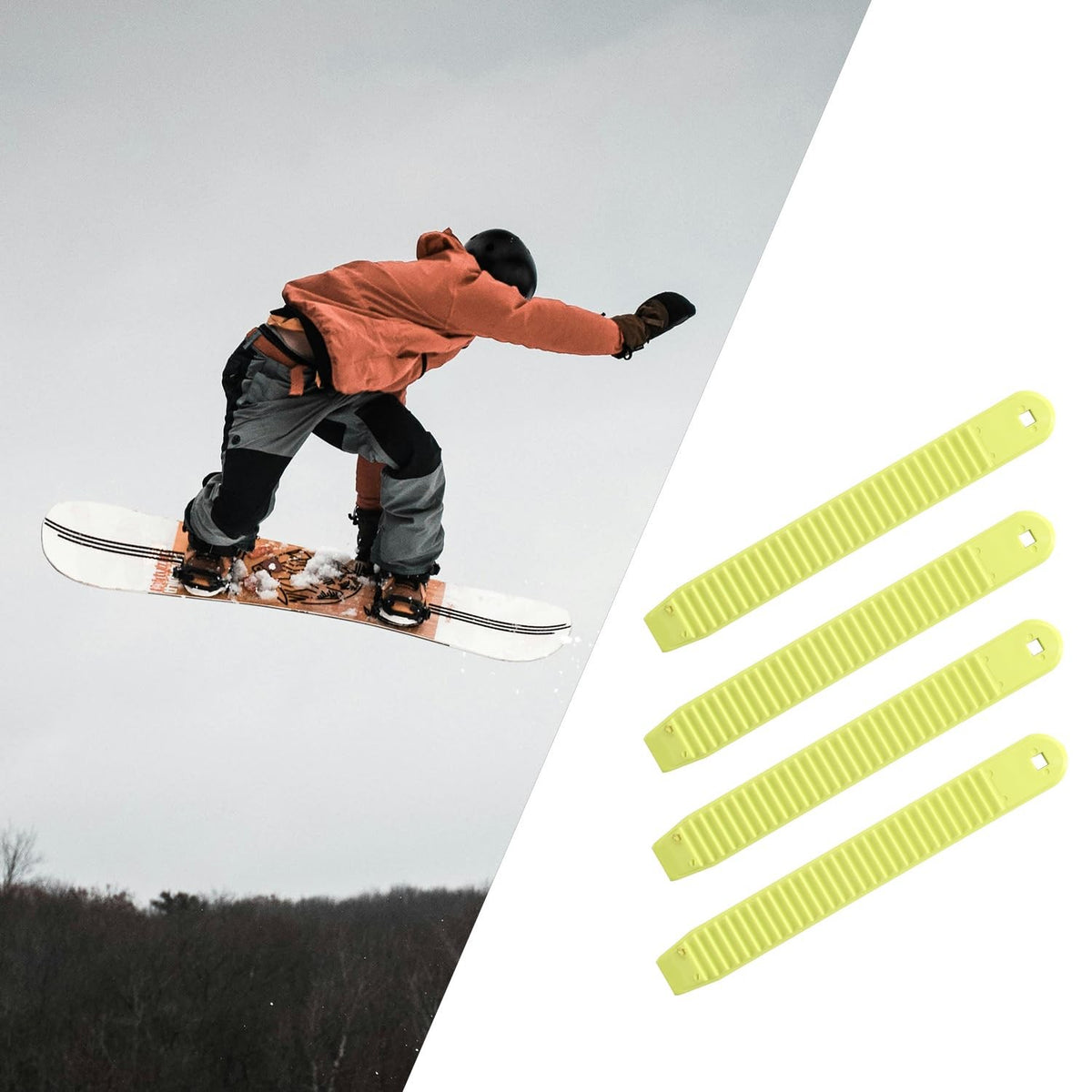 Snowboard Ankle Ladder Strap Binding 4 Pack, Nylon Ski Binding Hardware