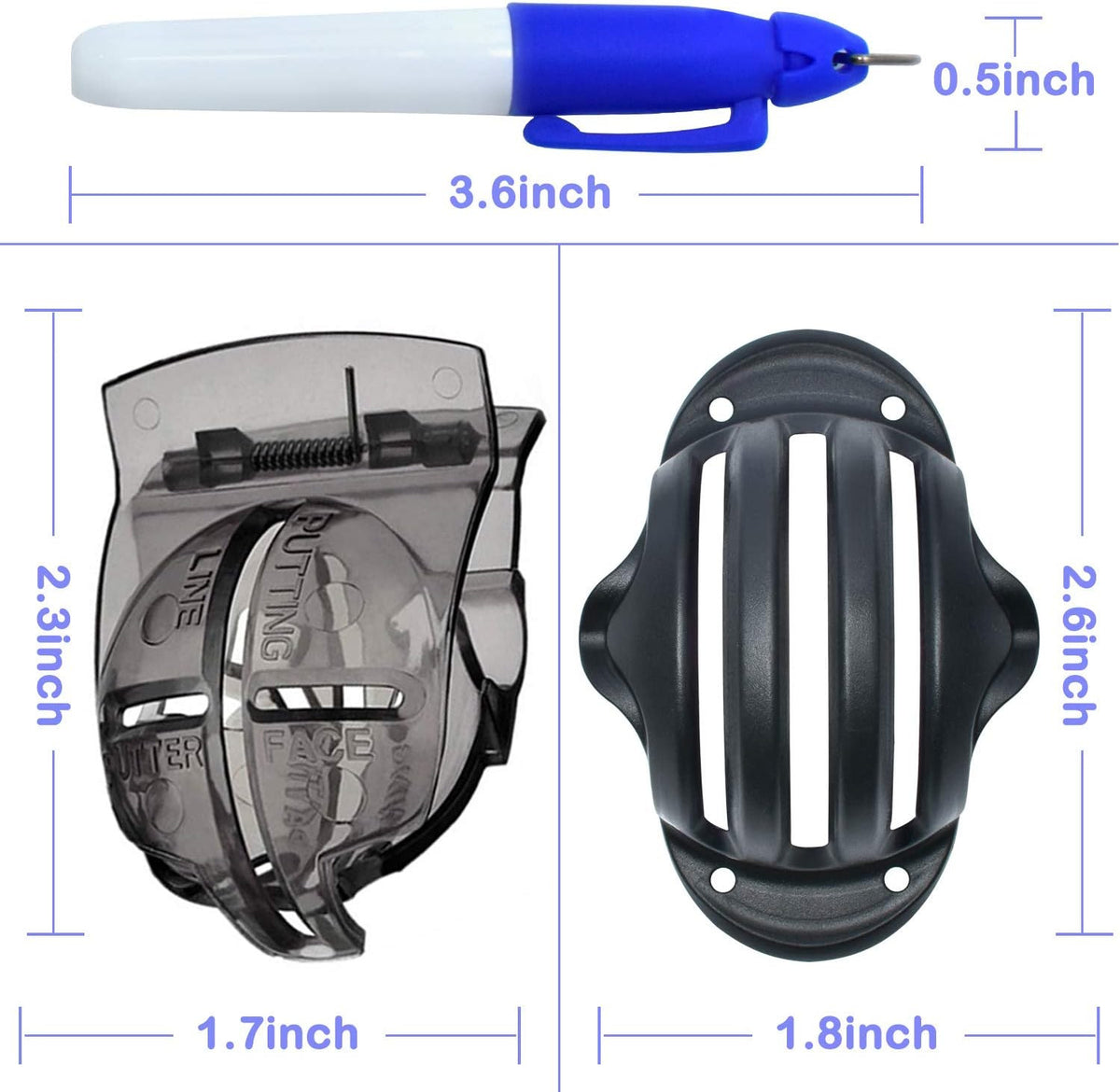 Golf Ball Marker Kit with 8 Stencils & 4 Permanent Markers for Alignment