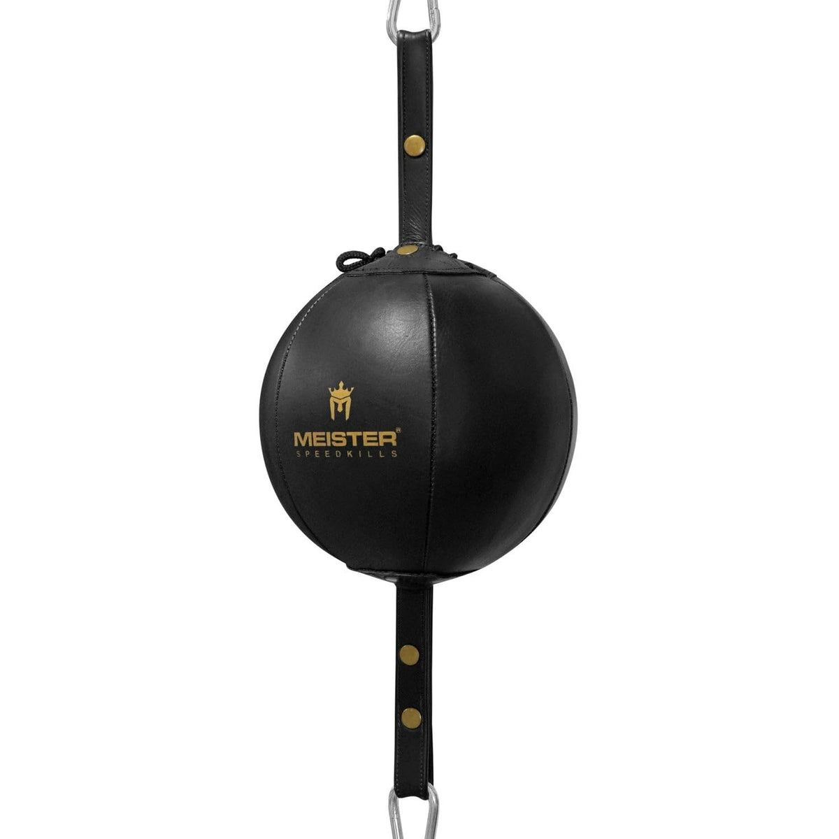 Double-End Leather Speed Bag Kit with Latex Bladder for Boxing Training