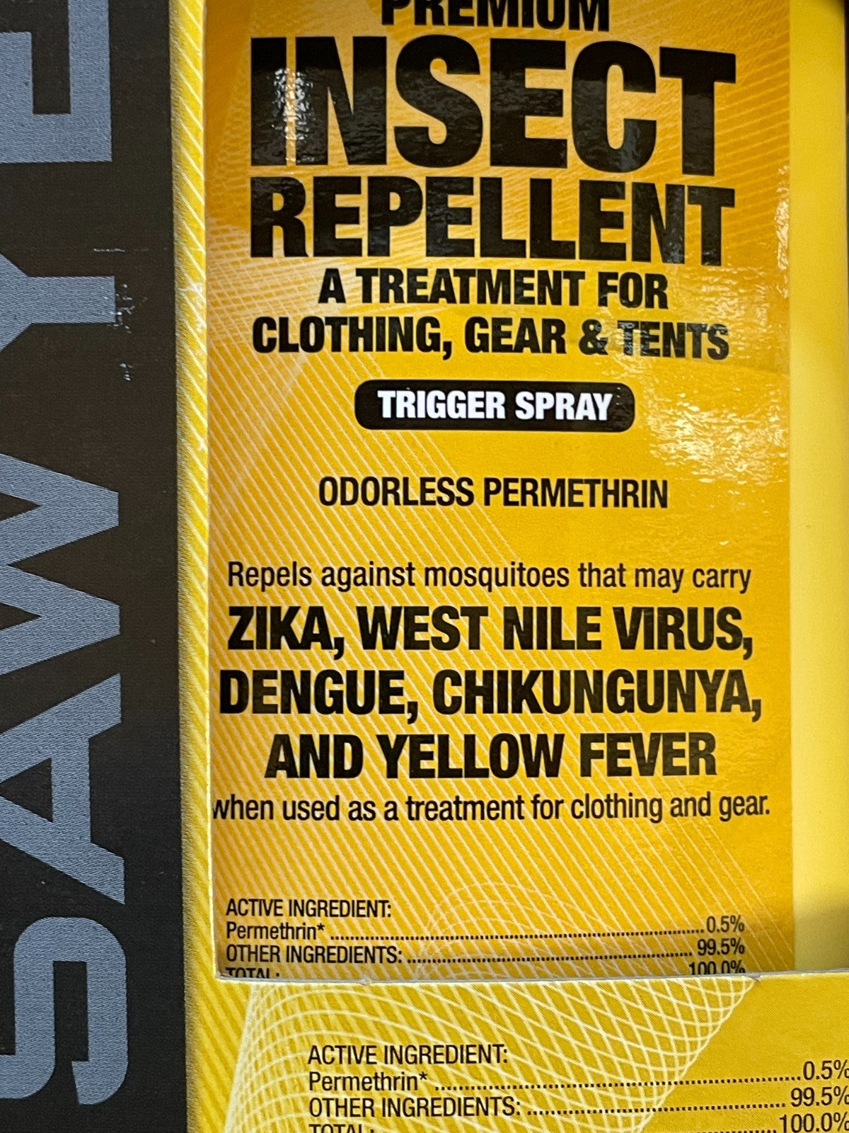 2 Pack Sawyer Insect Repellent 24fl Oz for Clothing Gear & Tents - Outdoor Safety