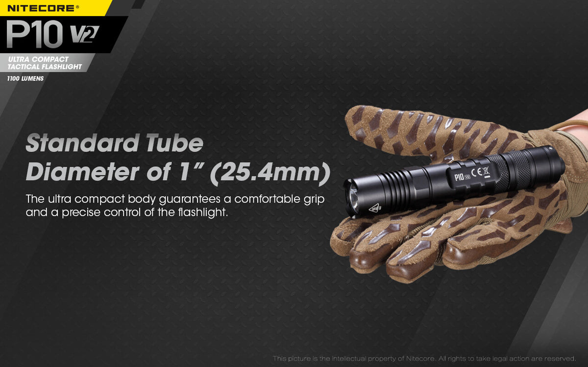 Tactical Flashlight 1100 Lumens with Holster & Batteries - Compact & Waterproof