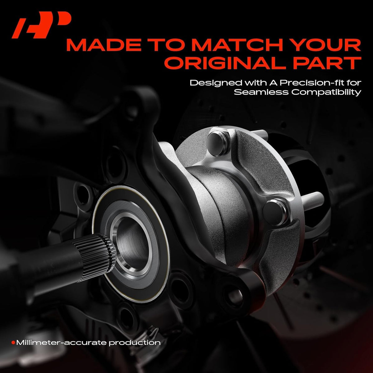 Wheel Bearing and Hub Assembly Set for Chevrolet Cruze 5-Lug Compatible
