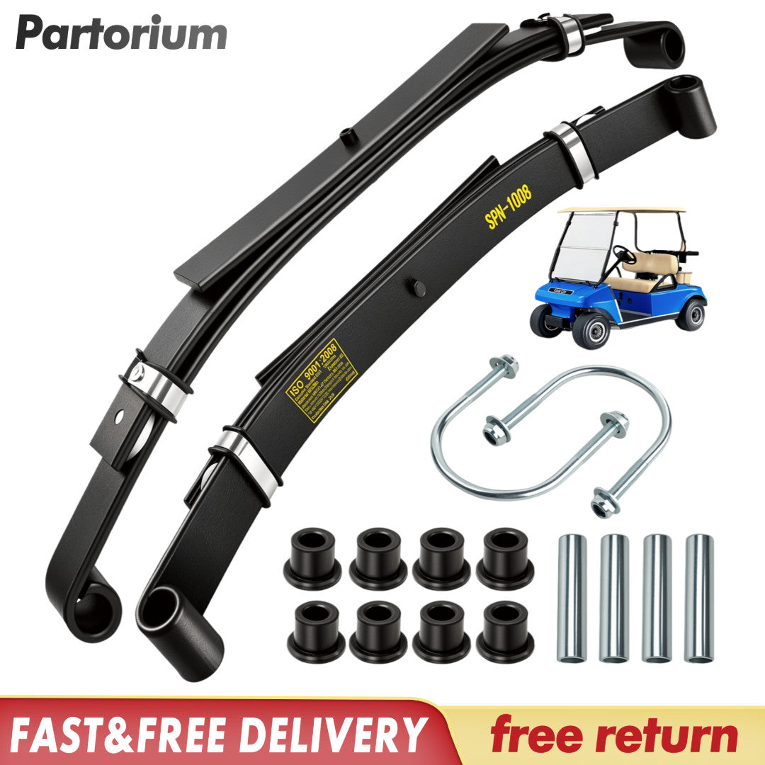 Heavy Duty Rear Leaf Spring Kit for Club Car DS Golf Cart - 3-Leaf Suspension Replacement