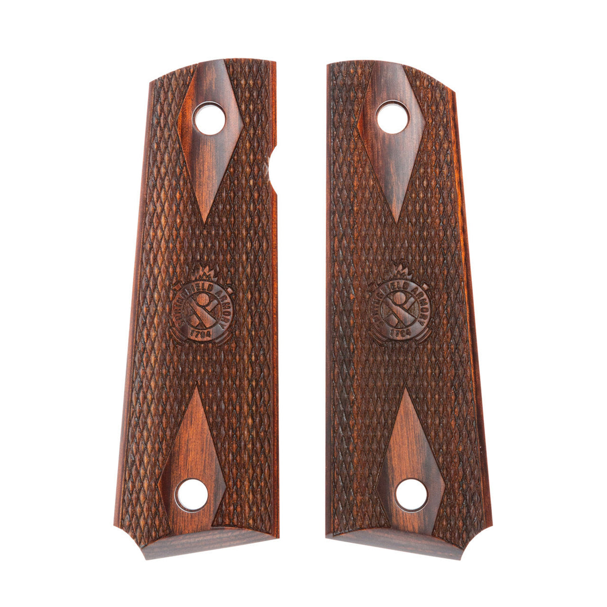 Springfield Armory 1911 Cocobolo Crossed Cannon Grips - Original Factory Pistol Accessories