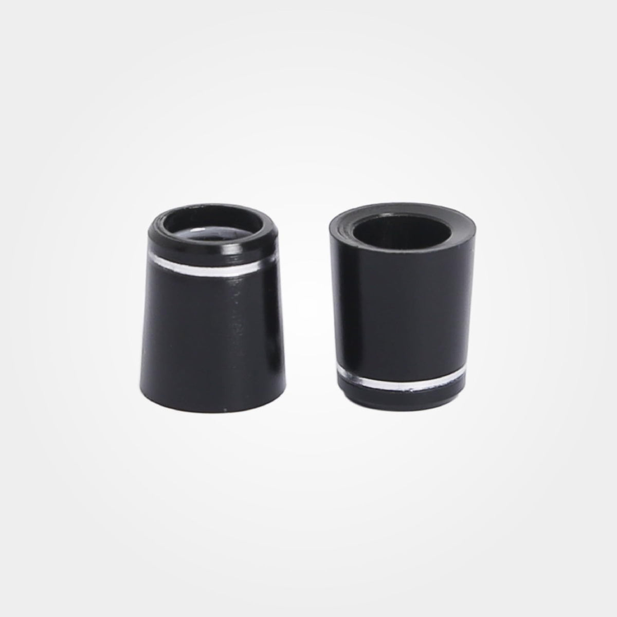 Golf Club Ferrules 12 Pcs 0.355'' Black with Silver Ring for Irons Shaft