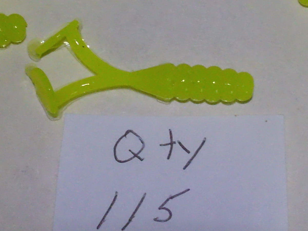 2-Inch Double Paddled Soft Plastic Fishing Lures Lot for Crappie Walleye Bass