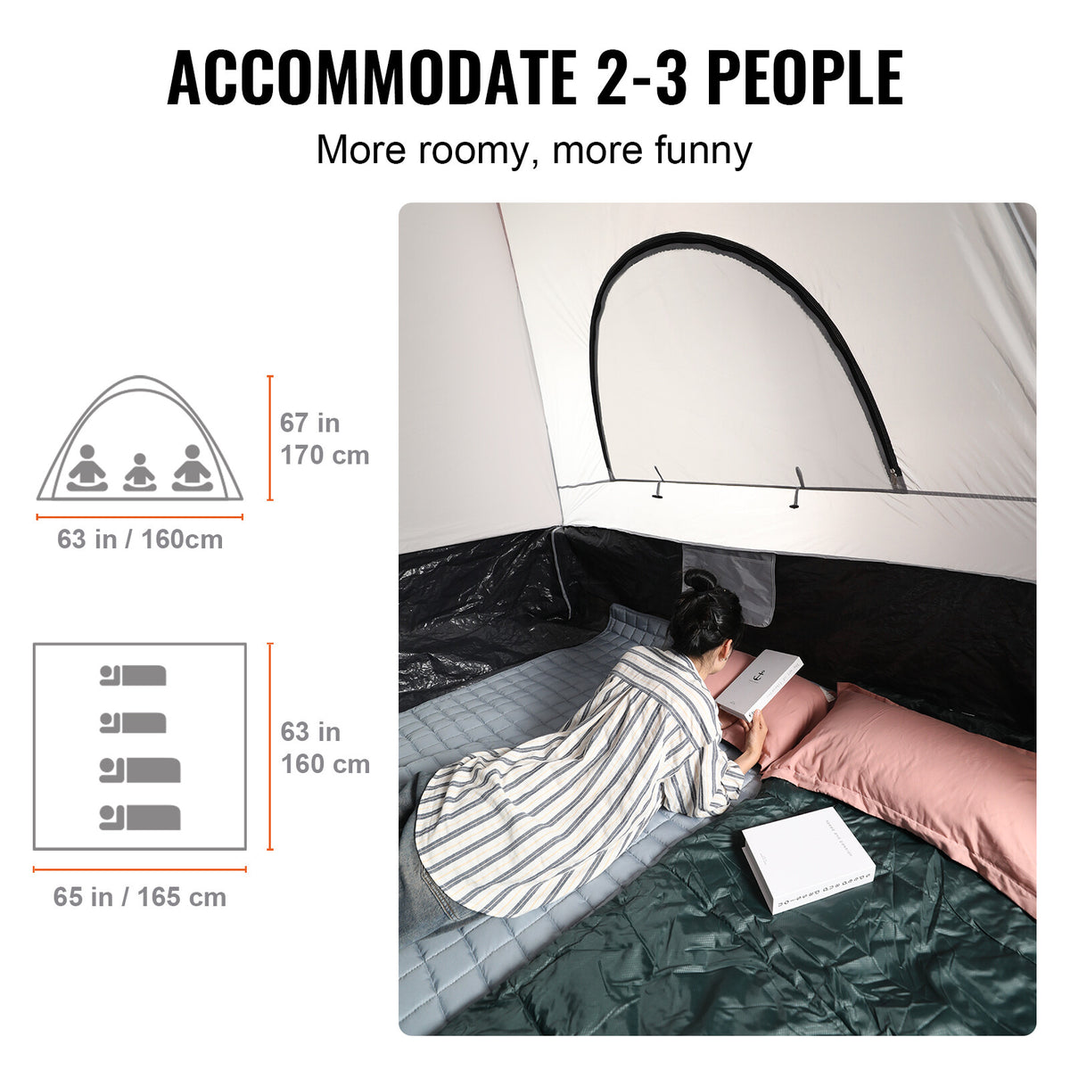 Pickup Truck Bed Tent Waterproof Camping Shelter for 5.5-6ft Vehicles
