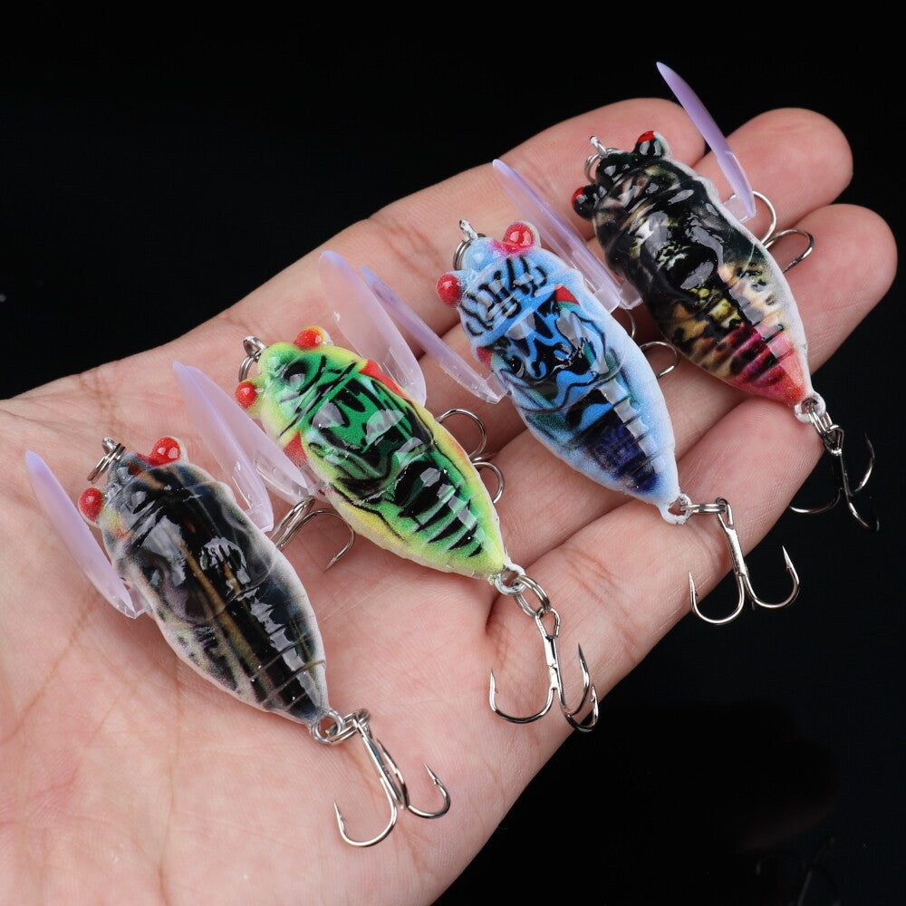 8pcs Crankbait Fishing Lures Cicada Bait Artificial Tackle Set