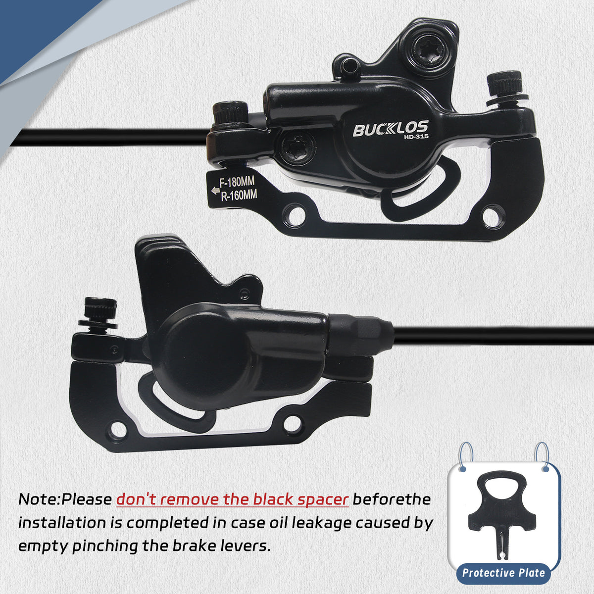 Hydraulic Disc Brake Set for Mountain and Road Bikes - Dual Piston, Universal Mount