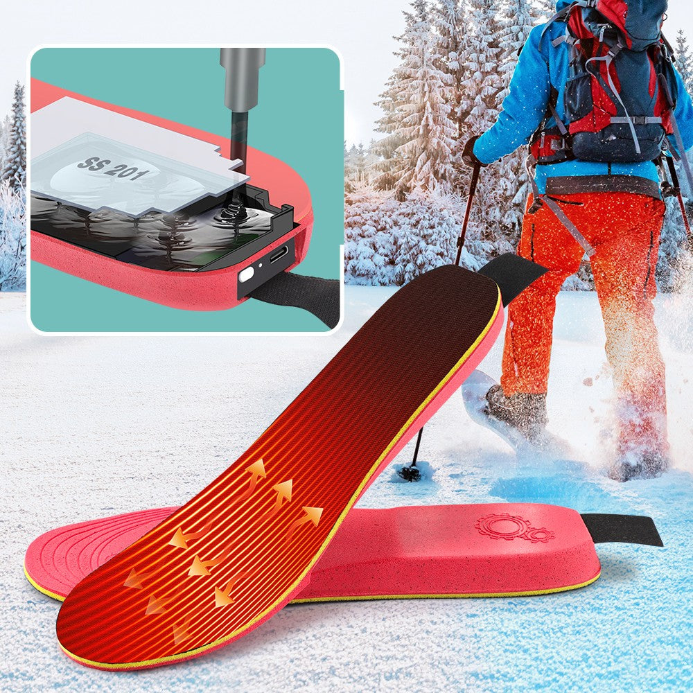 USB Rechargeable Heated Insoles for Men and Women Foot Warmer with App Control