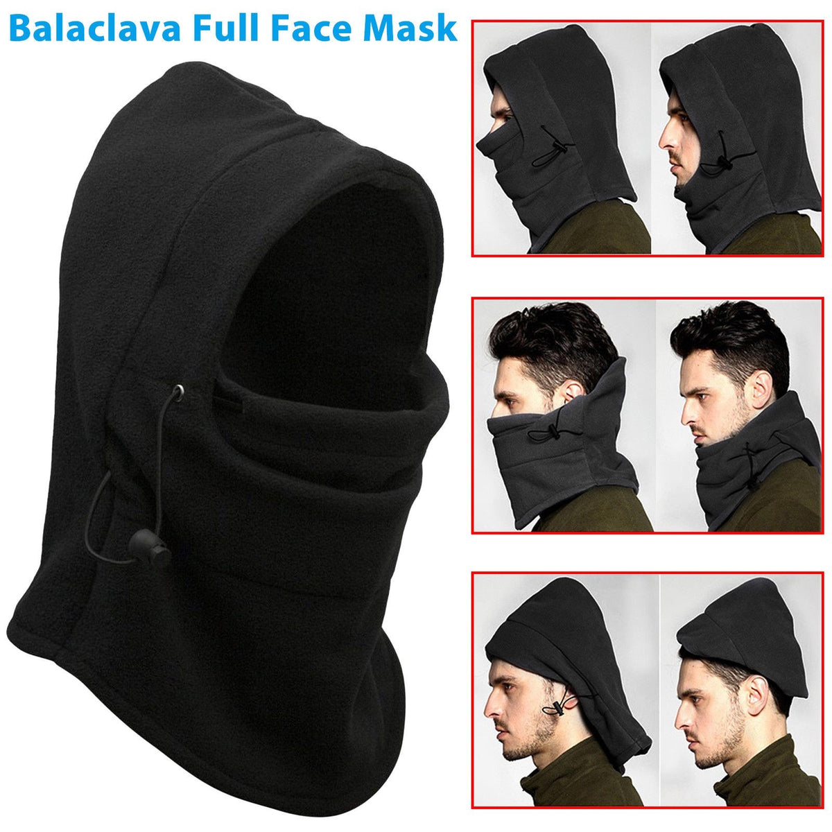 Windproof Fleece Face Mask for Cold Weather Ski Snowboarding Hiking