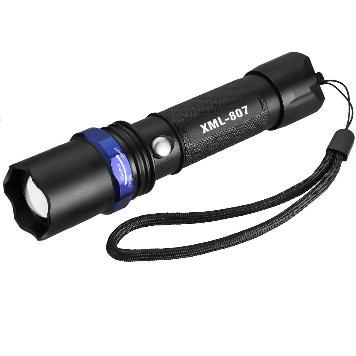 High Brightness LED Tactical Flashlight with Zoom Adjustable Focus