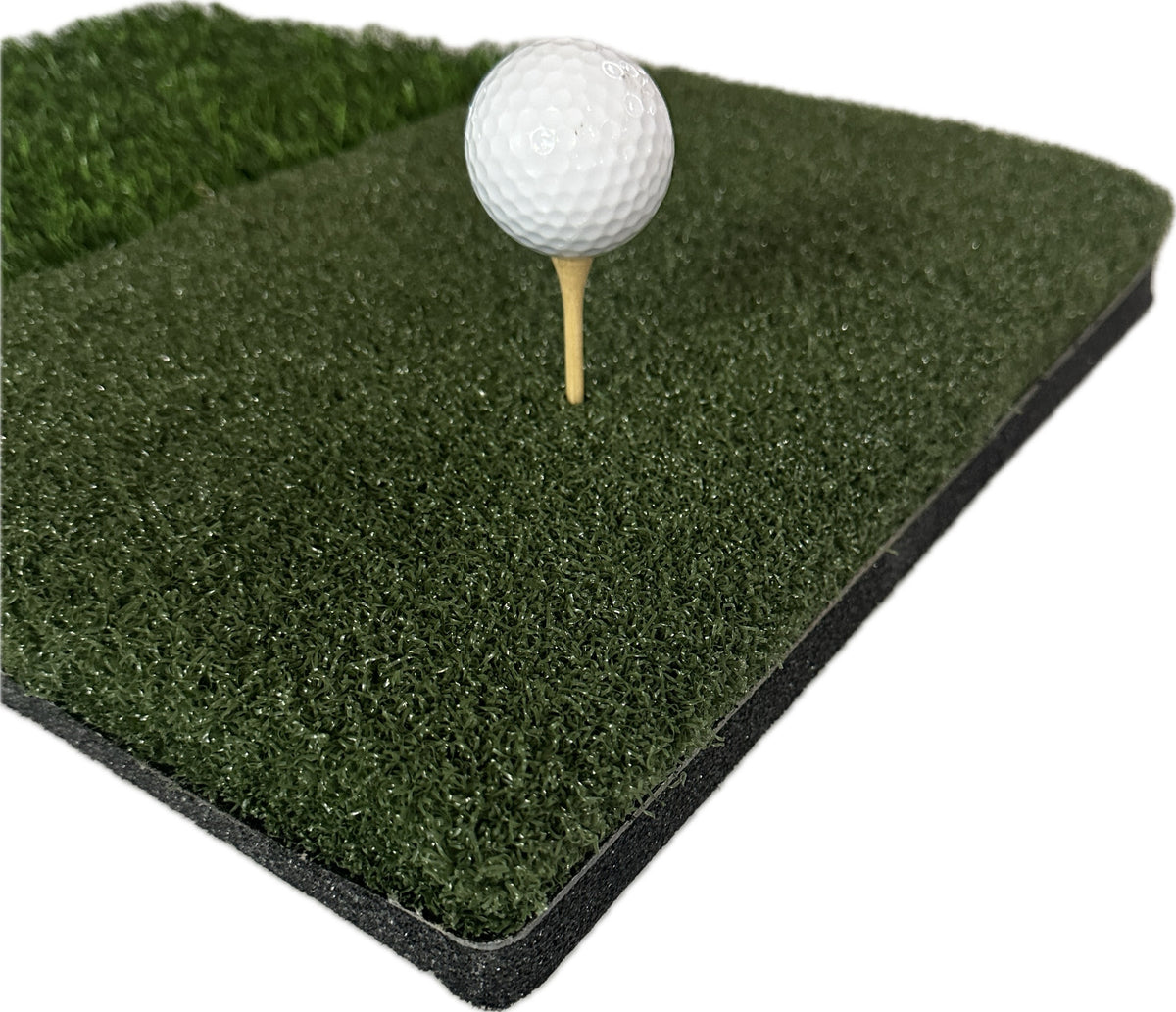 Portable Dual Turf Golf Practice Mat 15x20 Inches for Chipping & Range