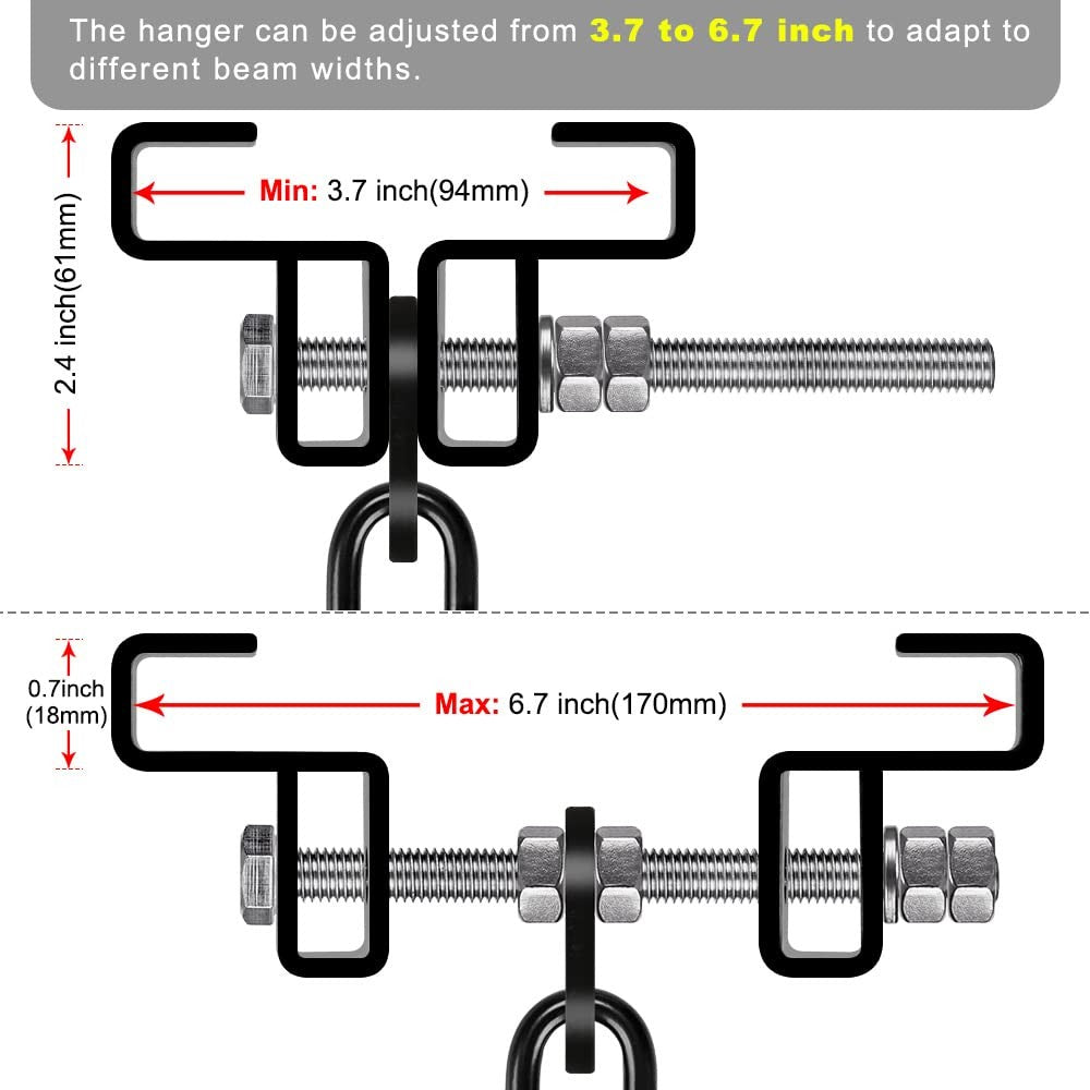 Heavy Duty Steel Beam Clamp for Punching Bag Mounting - MMA & Boxing Training Equipment