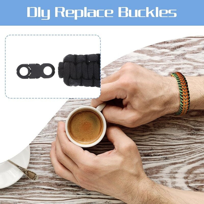 Mini Plastic Breakaway Buckles 6mm for Paracord Bracelets and DIY Crafts