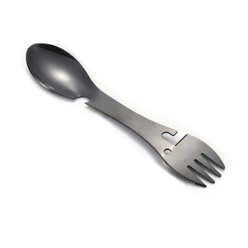 5-in-1 Camping Spork Set - Stainless Steel Multi-Functional Outdoor Utensils