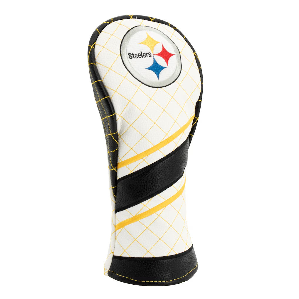 Golf Fairway Wood Head Cover - Pittsburgh Steelers Embroidered Team Logo, Premium Faux Leather