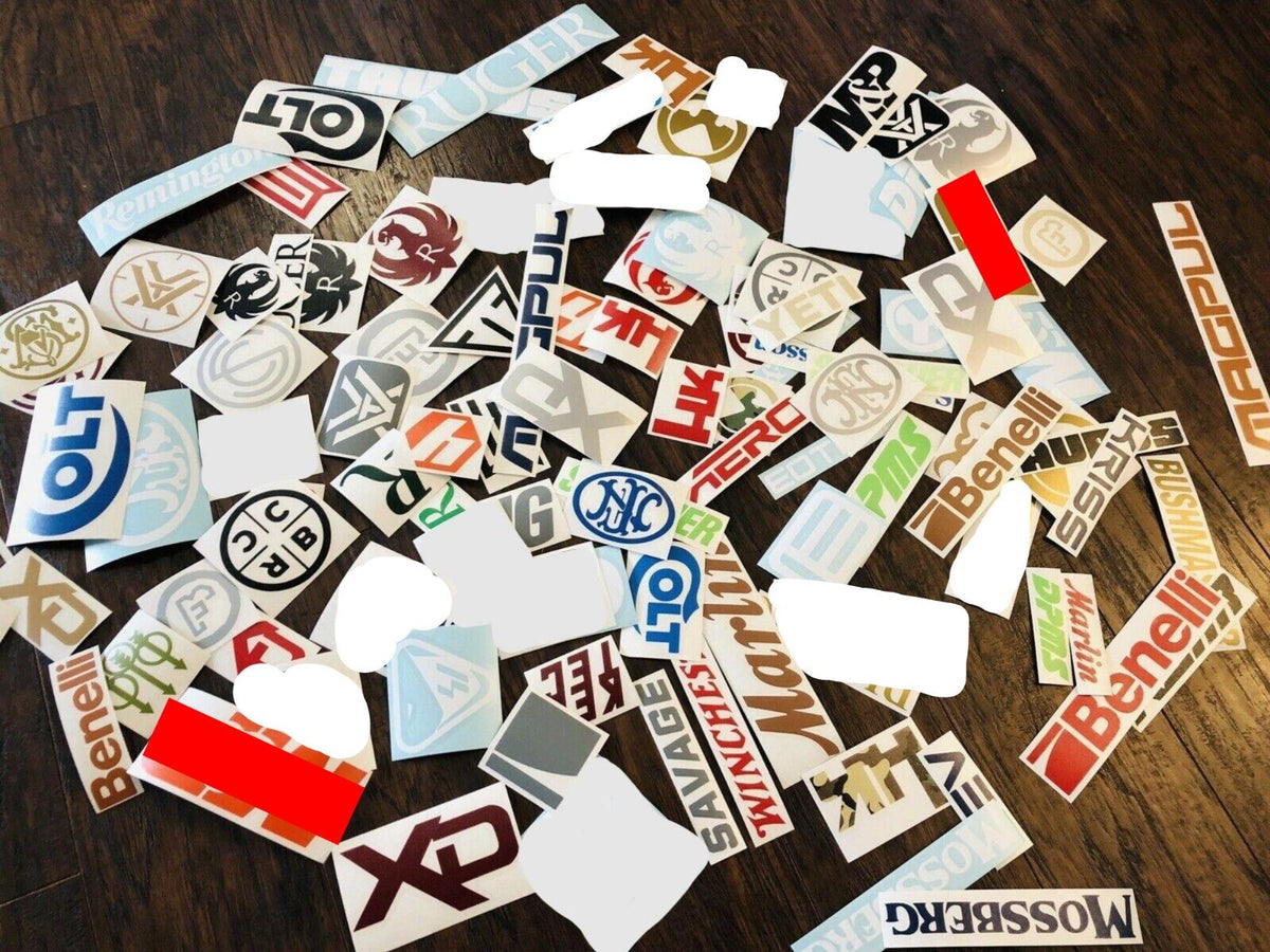 15-Pack Gun & Hunting Rifle Pistol Military Sticker Decal Set - Random Brands