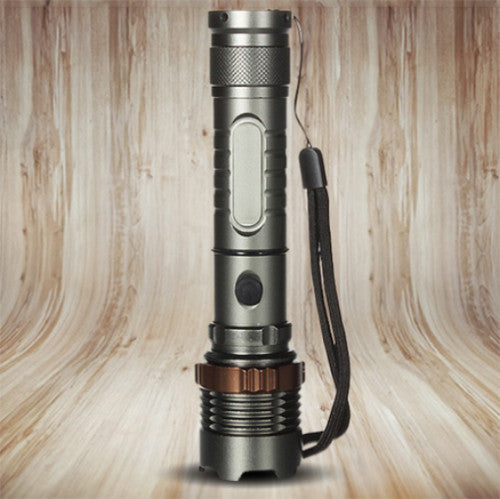 Rechargeable LED Camping Flashlight with Focus Adjustment and SOS Mode