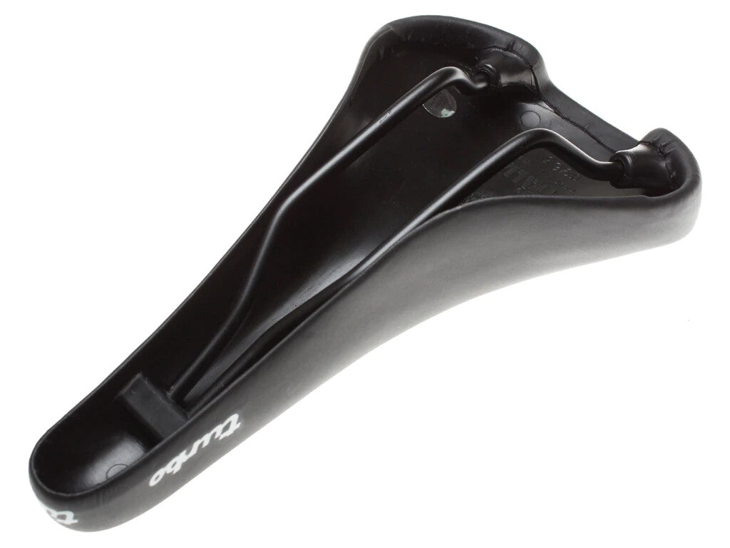 Vintage Bicycle Saddle - Selle Italia Turbo 1980 with Alloy Rails - Black