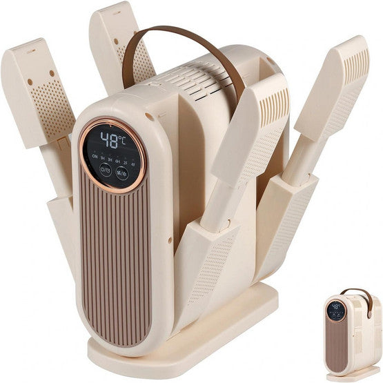 Portable Shoe Dryer with 4 Tubes and Timer for Boots Gloves Deodorizing