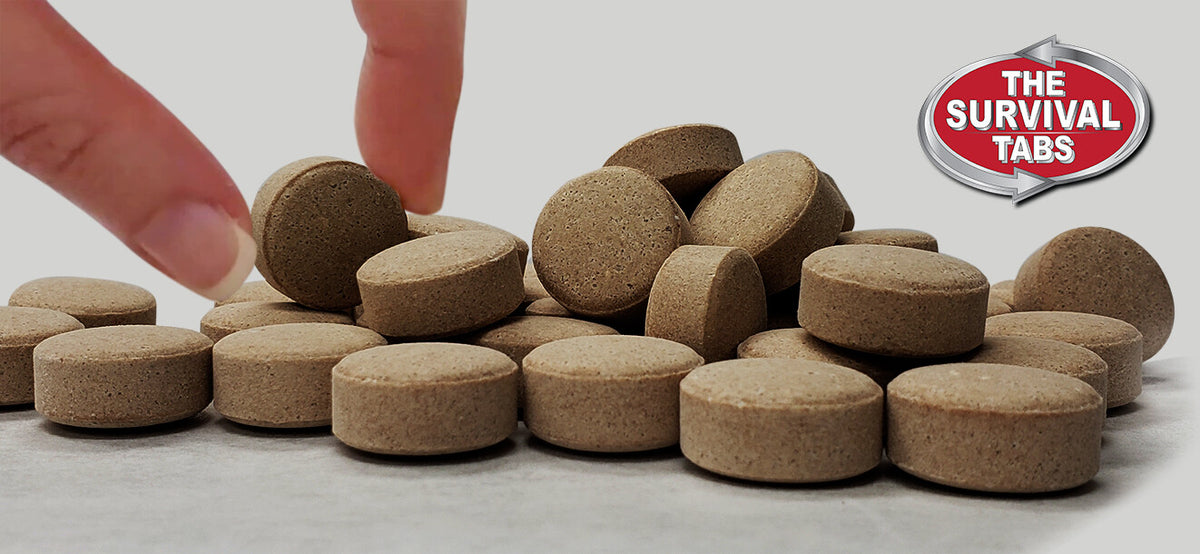 Emergency Food Supply Tablets - Non-GMO Chocolate Flavor, 24 Pack