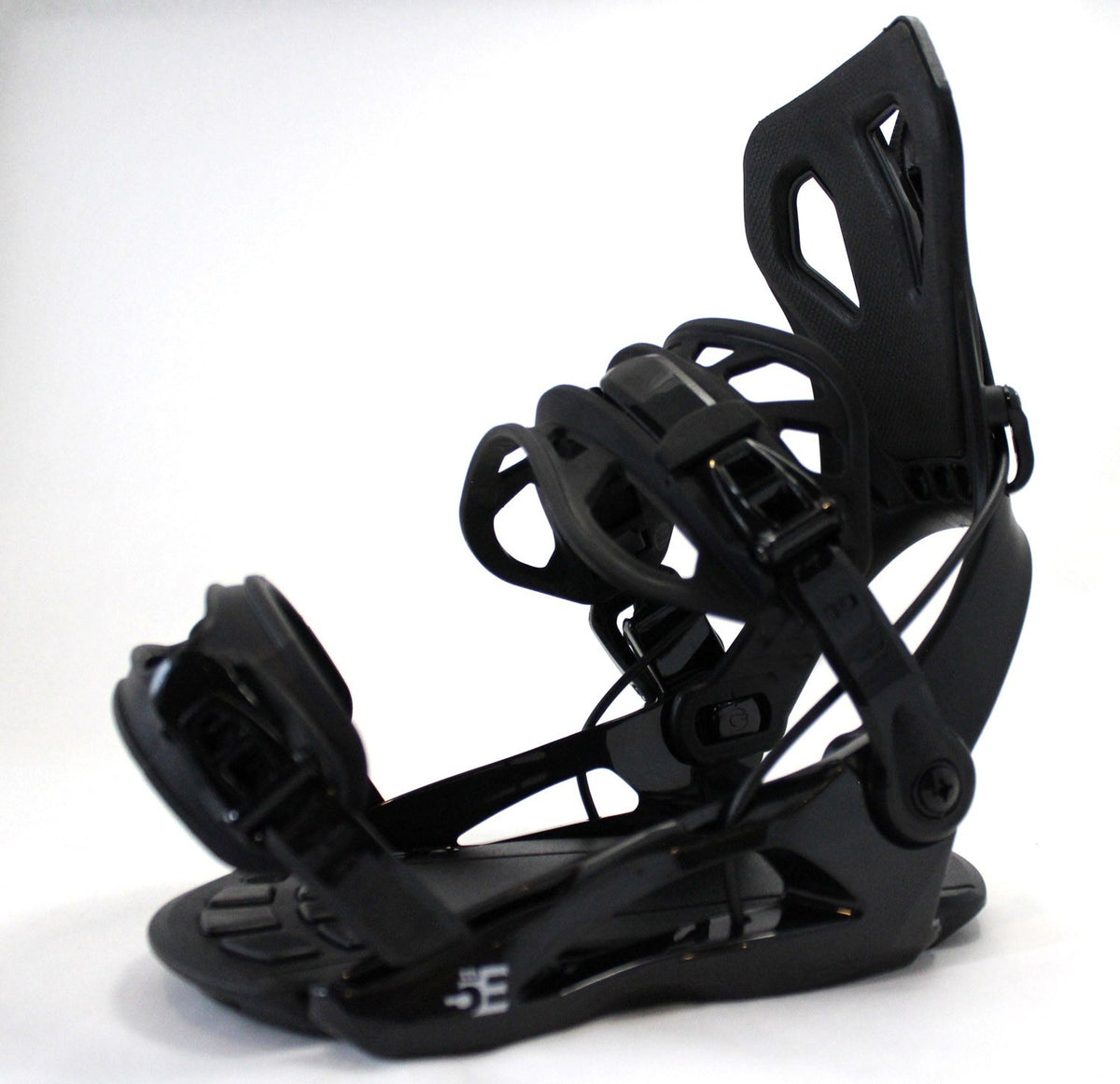 Unisex Small Black Snowboard Bindings with Easy Entry System