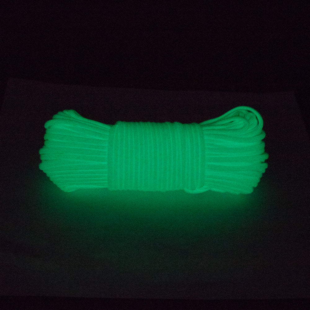 Glow in the Dark Paracord 7 Strand 550 Luminous Rope for Camping Crafts Night Hikes