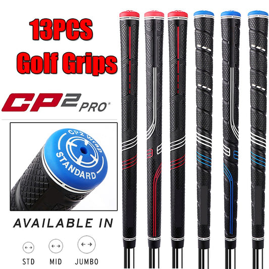 13PCS Golf Club Grips Set Anti-Slip Rubber Midsize Jumbo Options