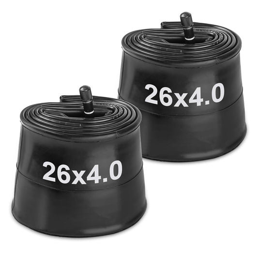 2-Pack 26x4 Fat Bike Inner Tubes - Heavy Duty Bicycle Tubes for Fat Tires