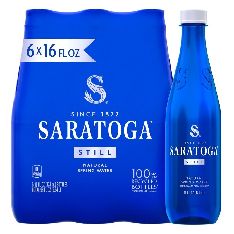 Spring Water Bottles 16oz - Still, Refreshing, Recyclable 6-Pack