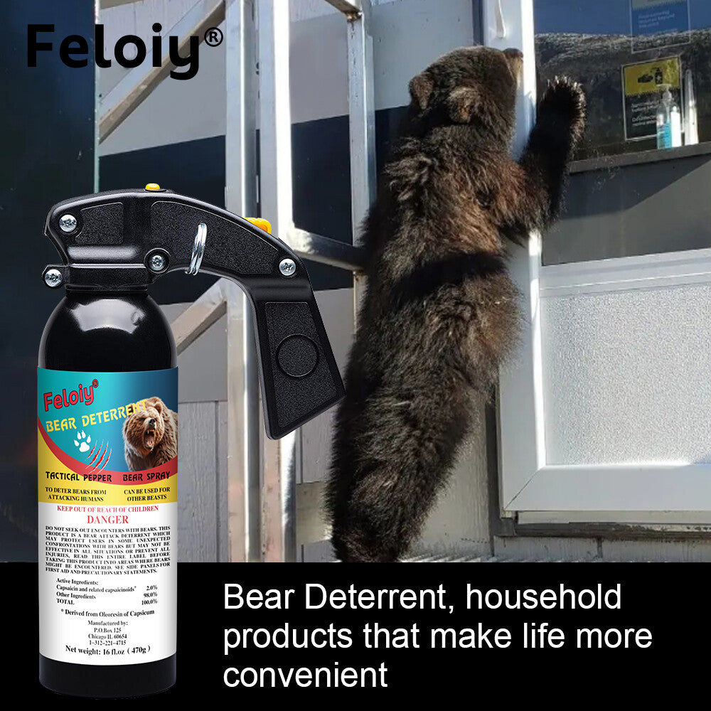 Bear Deterrent Spray - 16 oz, 32 Feet Range, Legal Formula for Wildlife Safety