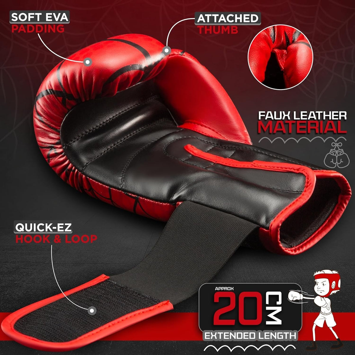 Kids Boxing Gloves & Hand Wraps Set for Training & Sparring