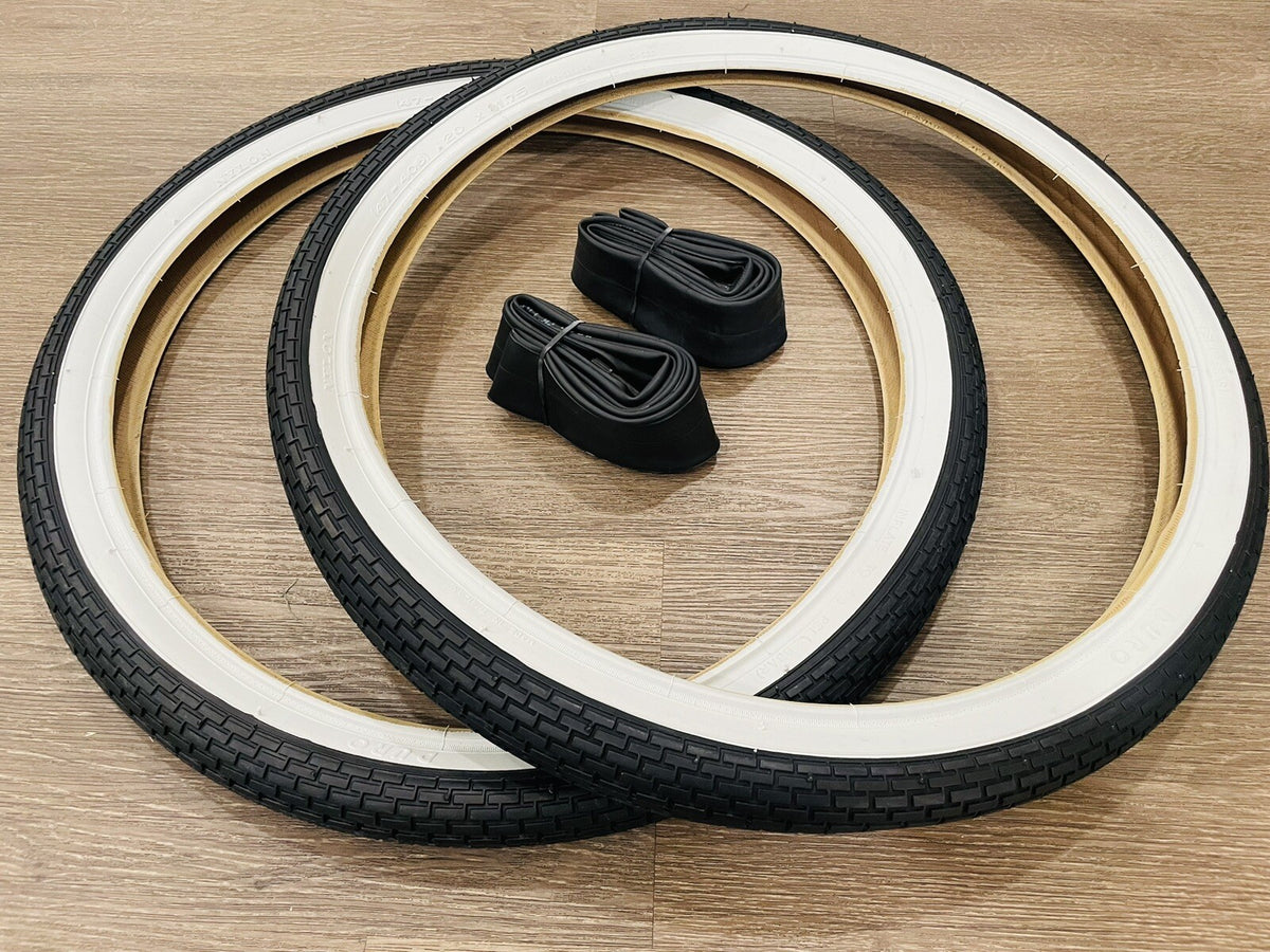 20 Inch Bicycle Tires and Tubes Set for Cruiser, BMX, and Mountain Bikes
