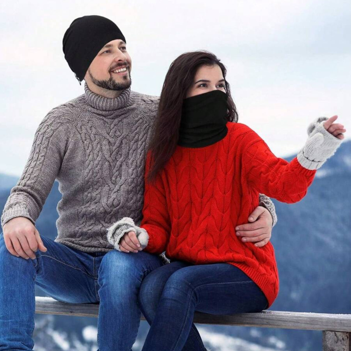 Winter Neck Gaiter Face Mask Scarf - Windproof Fleece Ski & Outdoor Gear