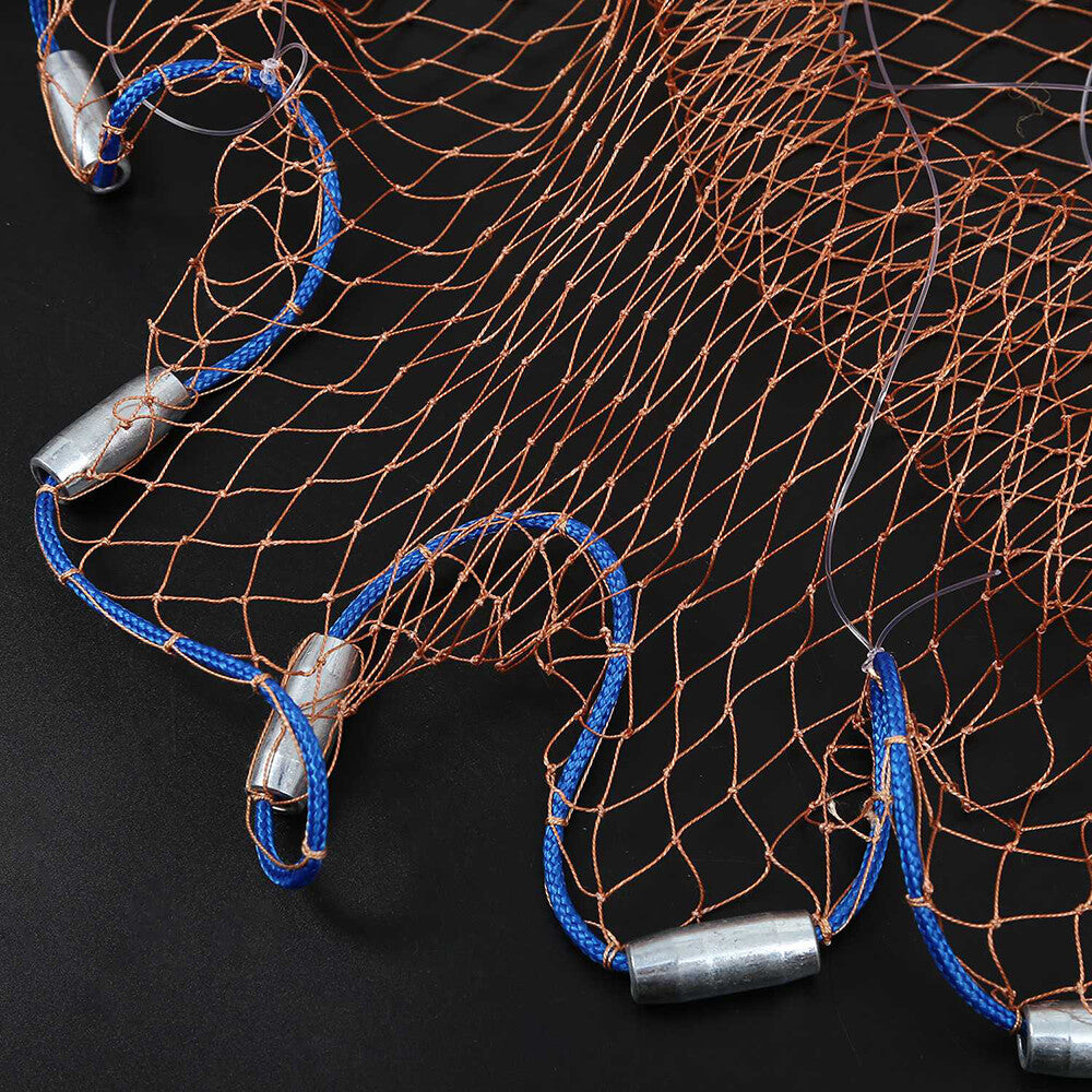 Heavy Duty Casting Net for Fishing - Easy Throw Hand Net with Durable Mesh and Extended Rope